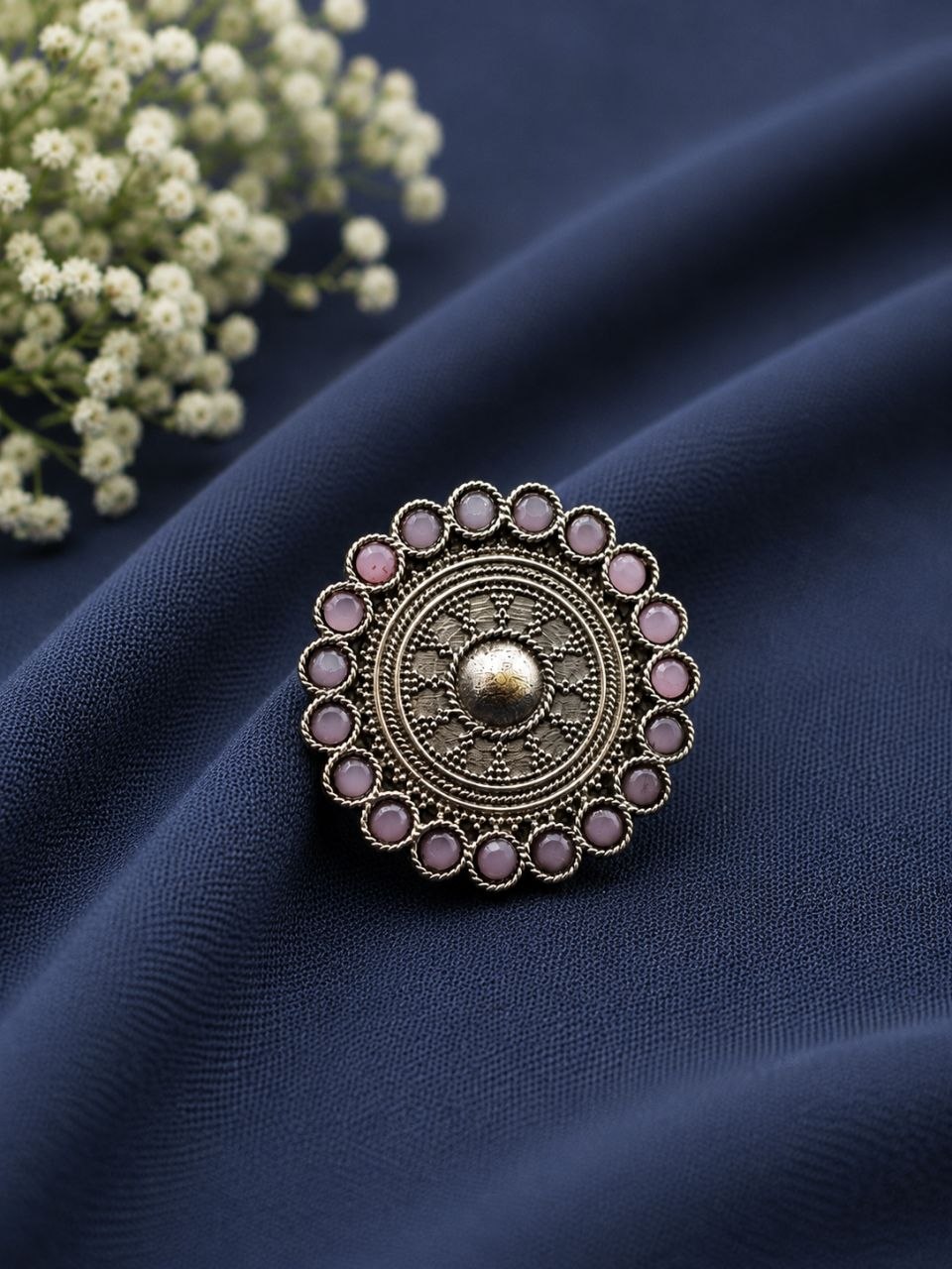 Adjustable Ethnic Ring Traditional Design for Party Wear - Image 3