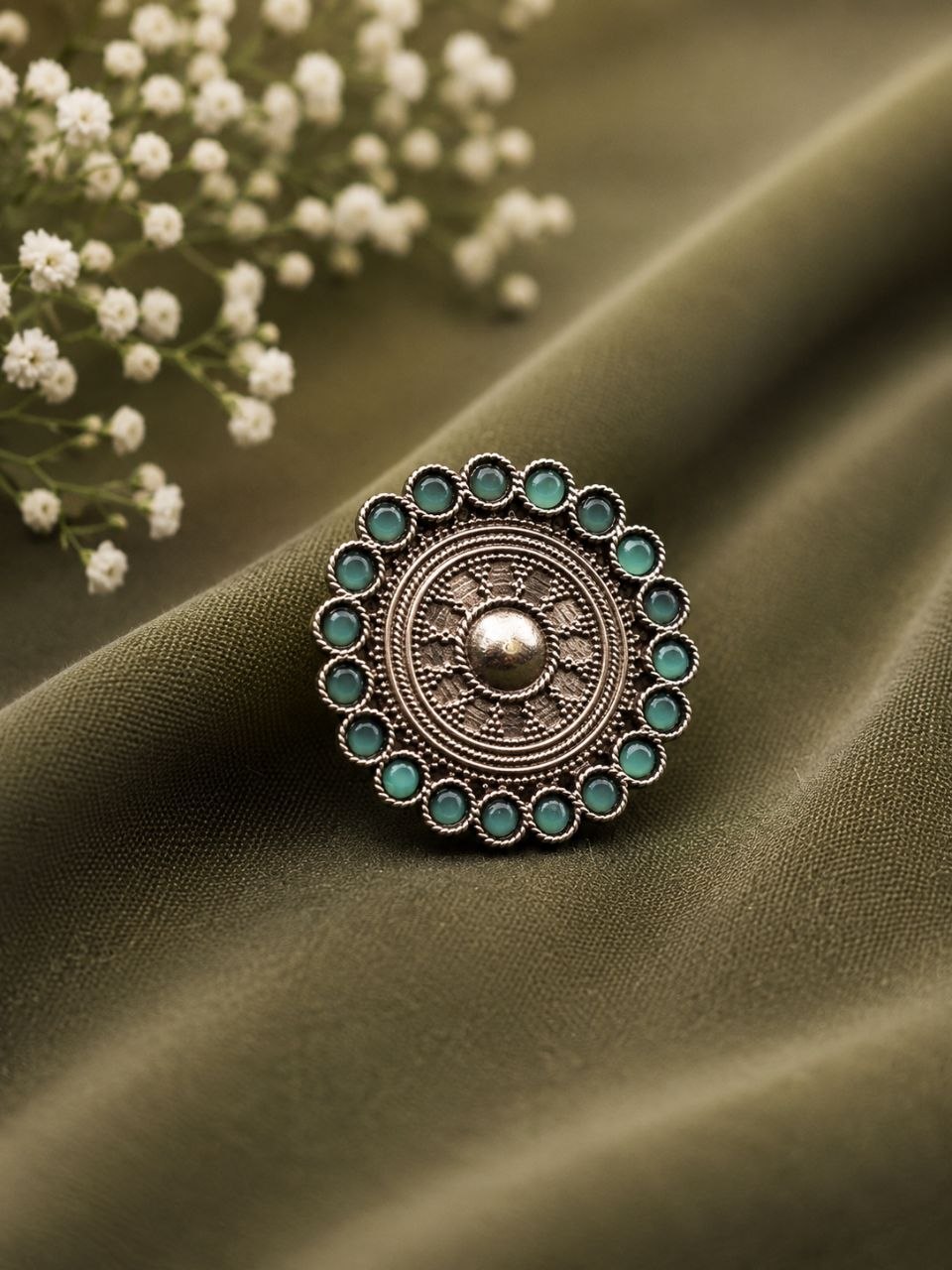 Adjustable Ethnic Ring Traditional Design for Party Wear - Image 2