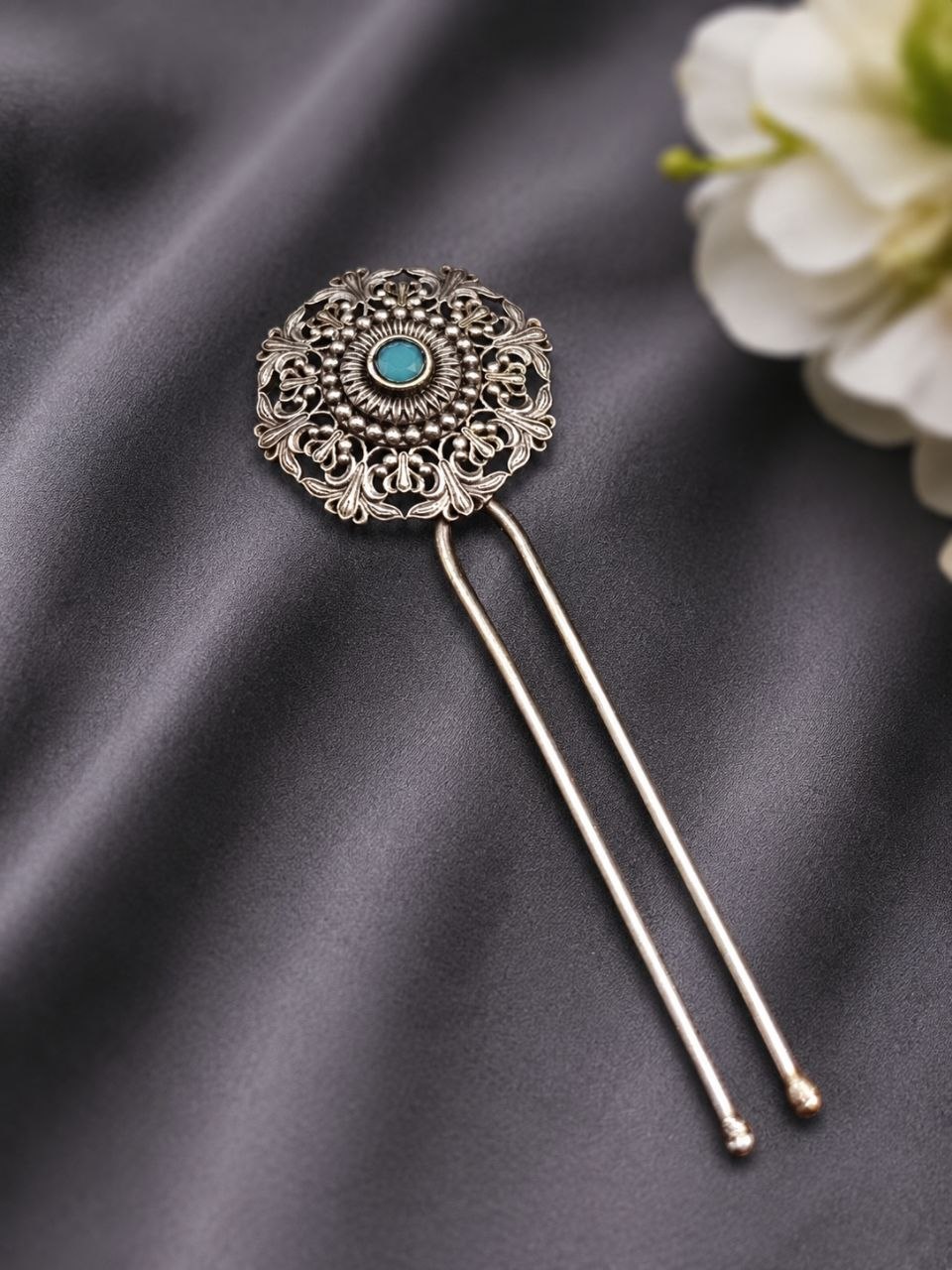 Designer Floral Hair Accessories Ethnic Hair Jewelry for Traditional Look - Image 7