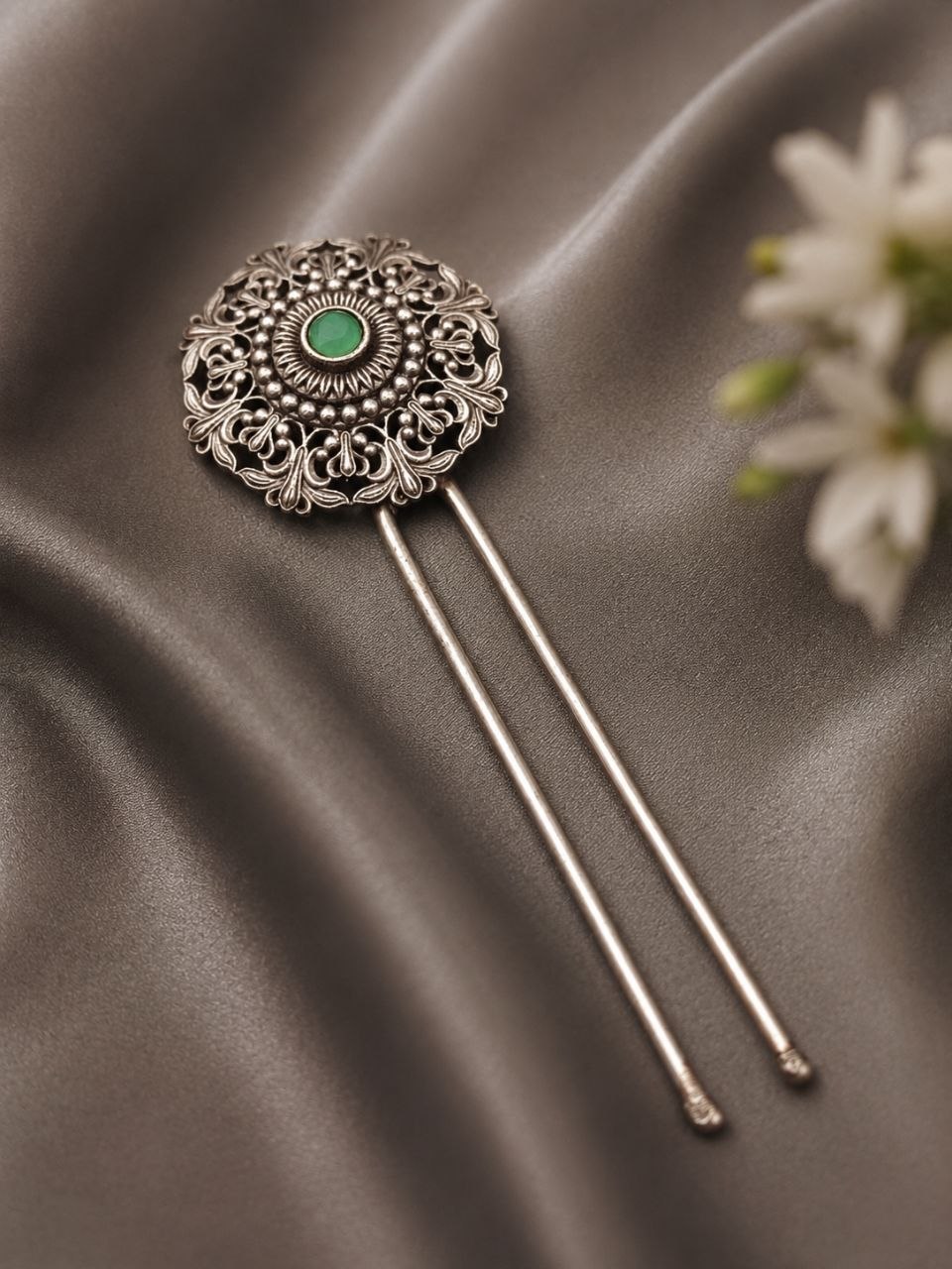 Designer Floral Hair Accessories Ethnic Hair Jewelry for Traditional Look - Image 5