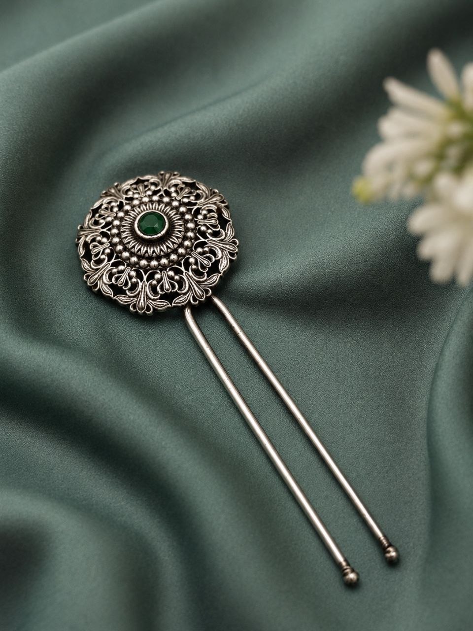 Designer Floral Hair Accessories Ethnic Hair Jewelry for Traditional Look - Image 3