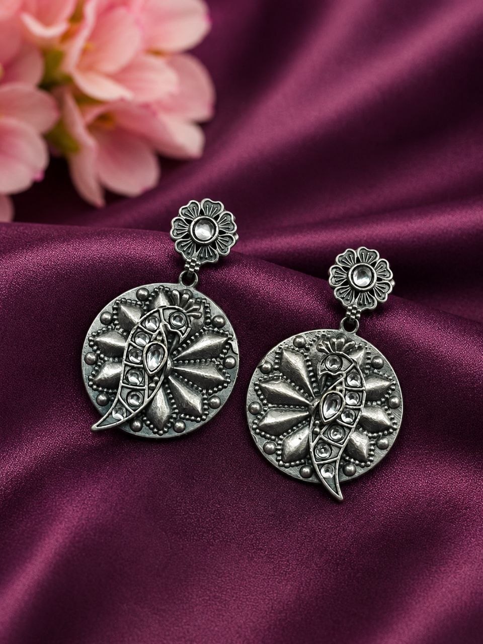 Unique Parrot Earring Traditional Oxidized Earrings for Special Occasion - Image 9
