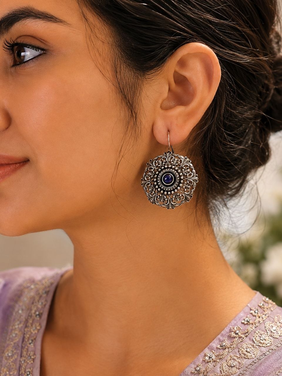 Ethnic Floral Earring ?Stunning Traditional Design for Elegant Festive Styling