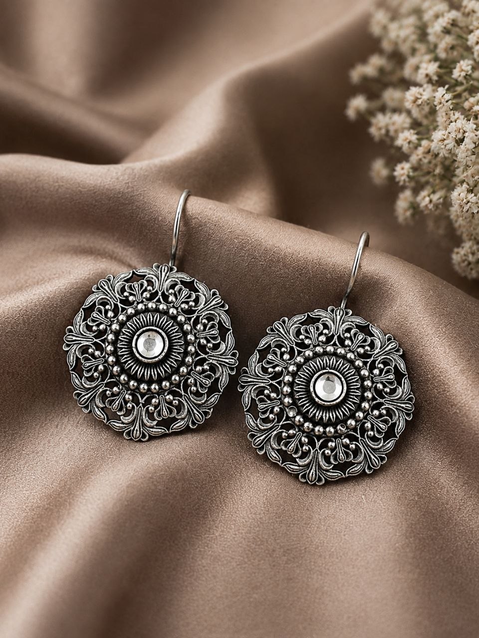 Ethnic Floral Earring ?Stunning Traditional Design for Elegant Festive Styling - Image 2