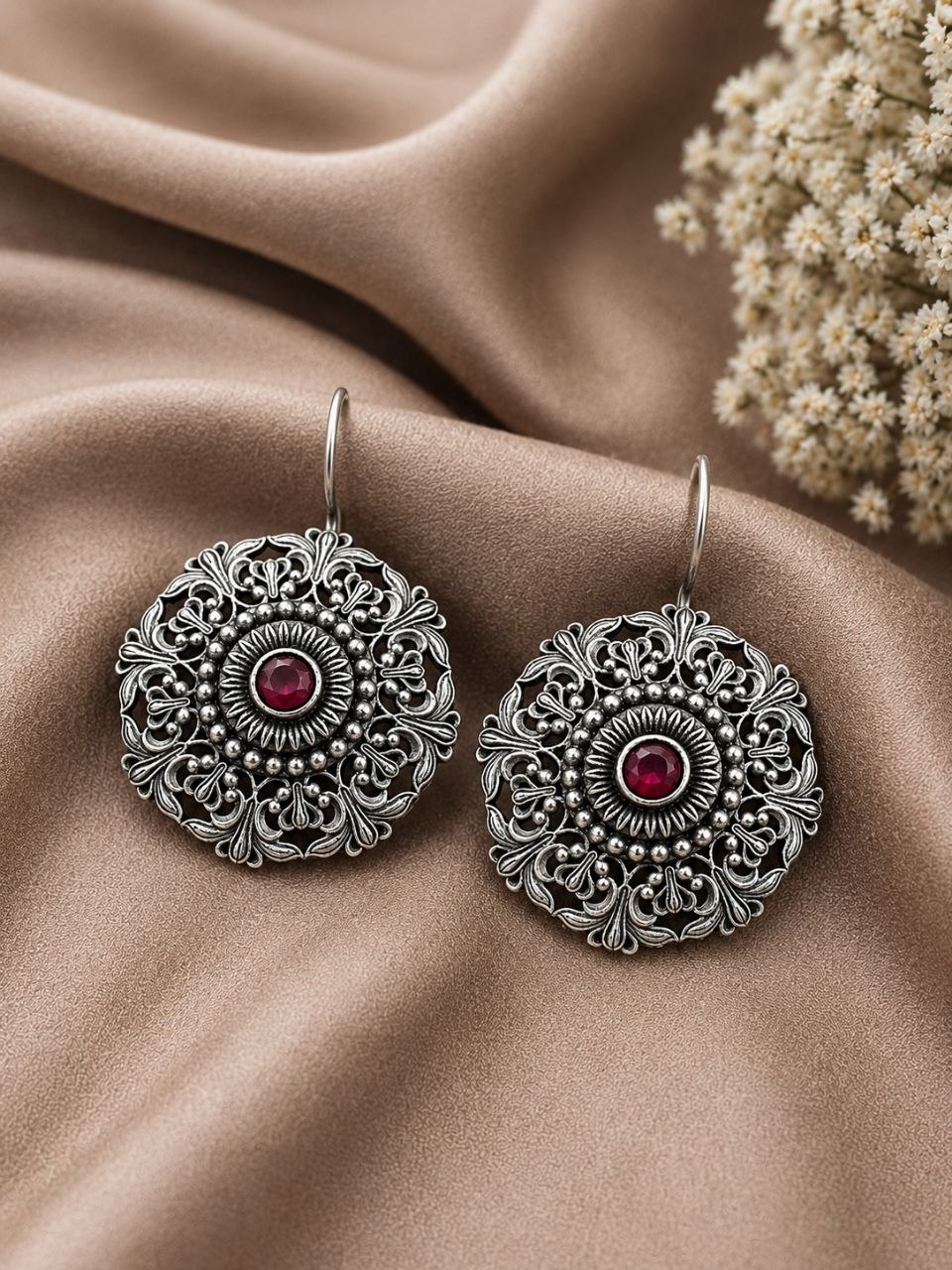 Ethnic Floral Earring ?Stunning Traditional Design for Elegant Festive Styling - Image 3