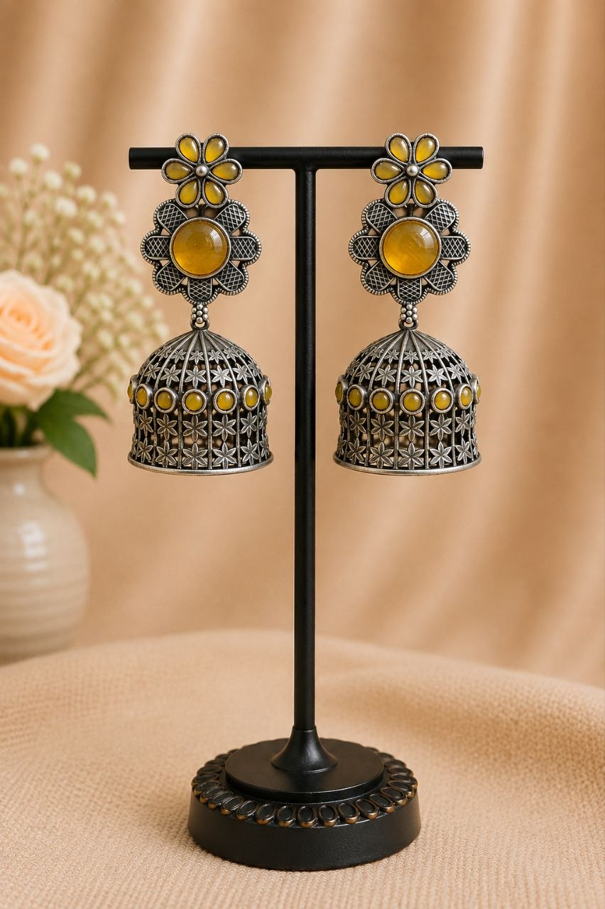 Antique Floral Jhumka β Stunning Traditional Design for Graceful Festive Looks - Image 10