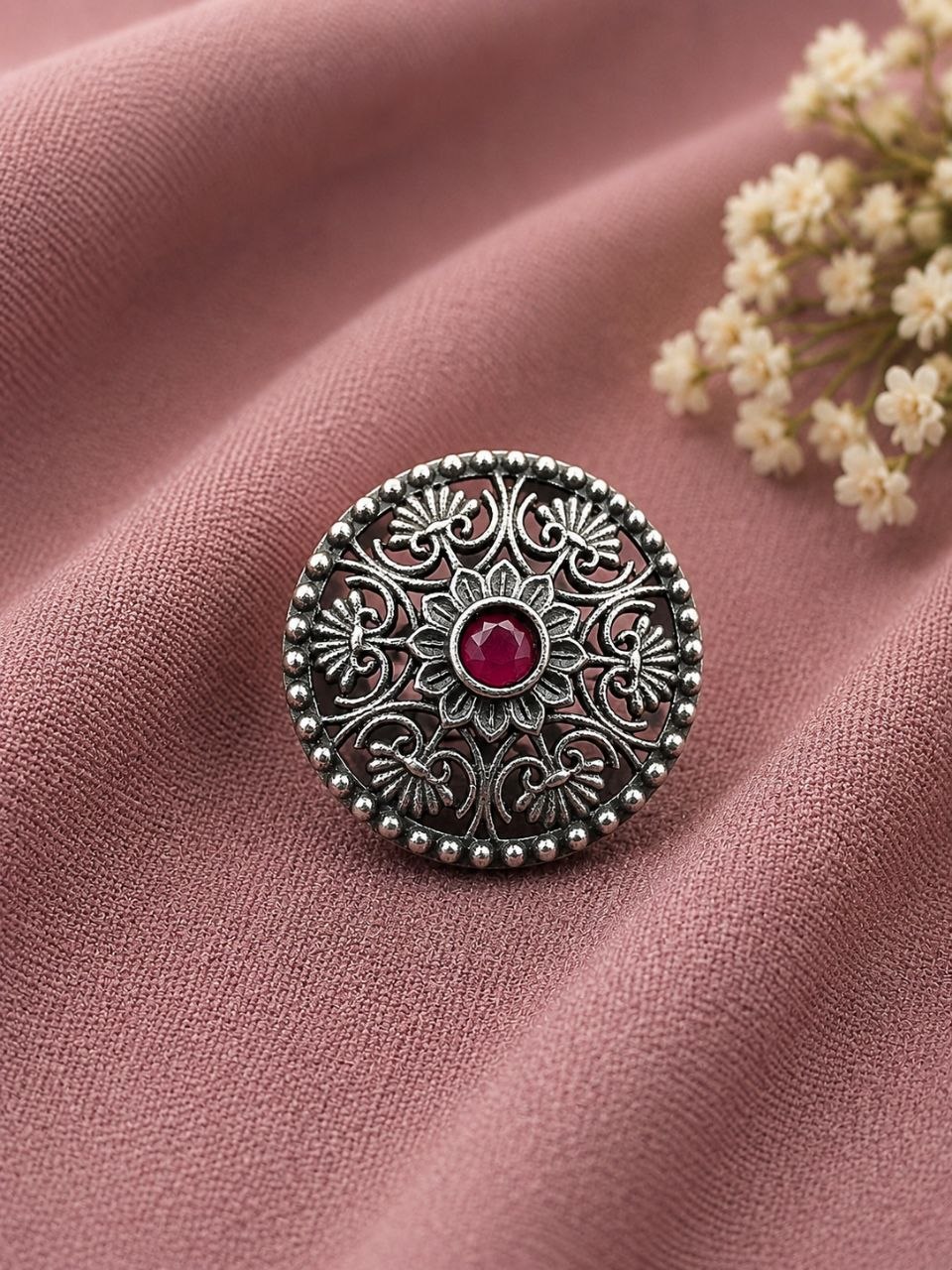 Silver Traditional Ring ?Exquisite Ethnic Design for Graceful Styling - Image 4