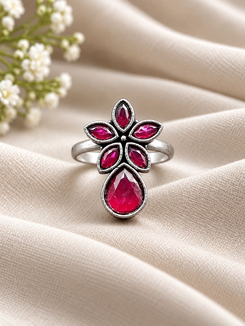 Adjustable Flower Ring for Elegant Everyday and Party Styling - Image 9