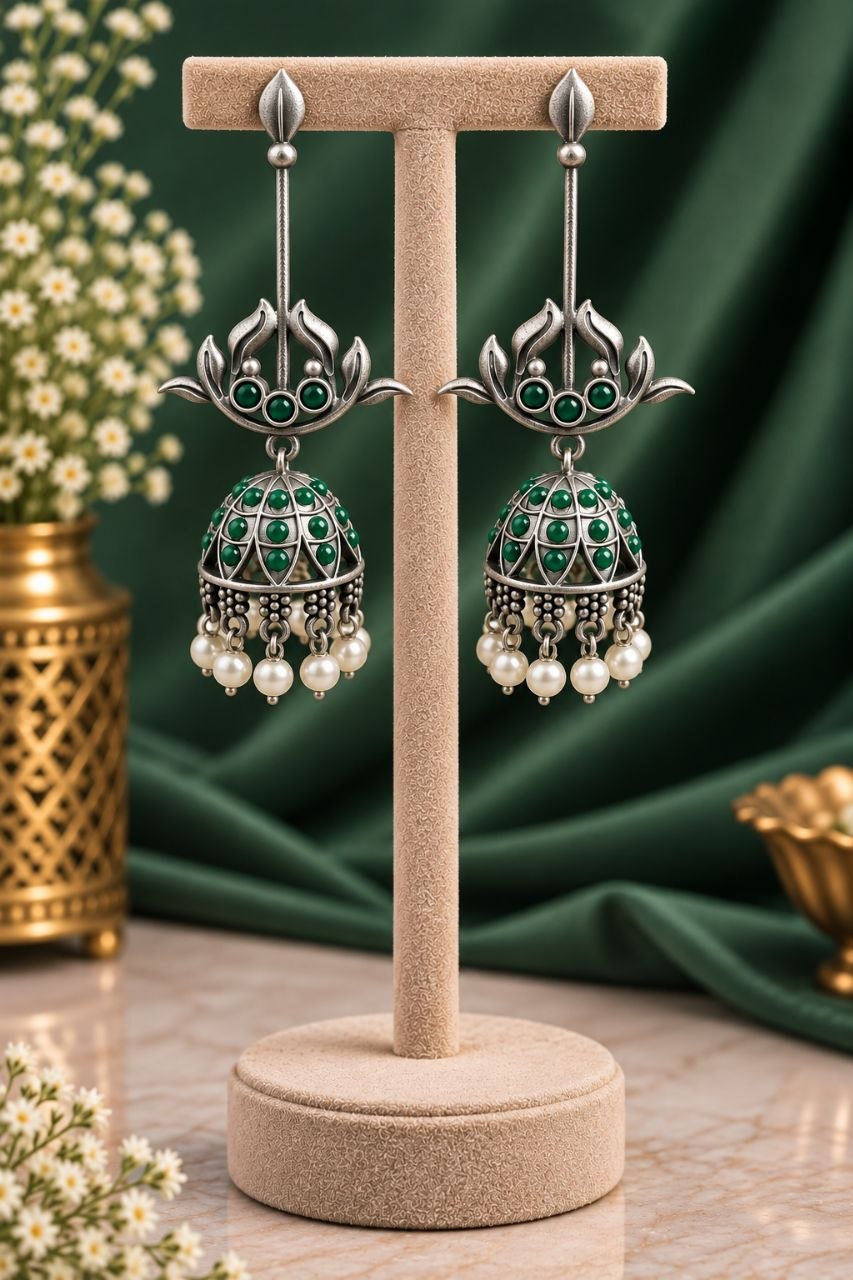 Dangler Leaf Jhumka Earring ? Traditional Design for Everyday Styling - Image 4