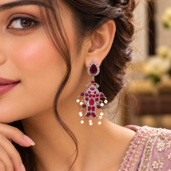 Dangler Fish Earring with unique fish-inspired design and elegant dangling style