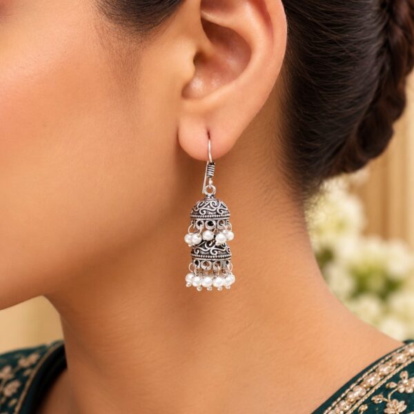 Minimalist Jhumki Earring in elegant traditional Indian jewellery design for women