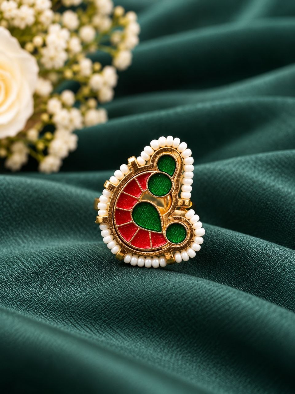Gold Plated Peacock Ring brass traditional jewelry with premium polish