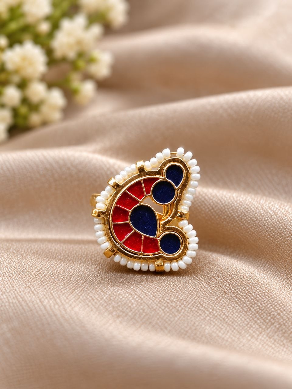 Gold Plated Peacock Ring brass traditional jewelry with premium polish