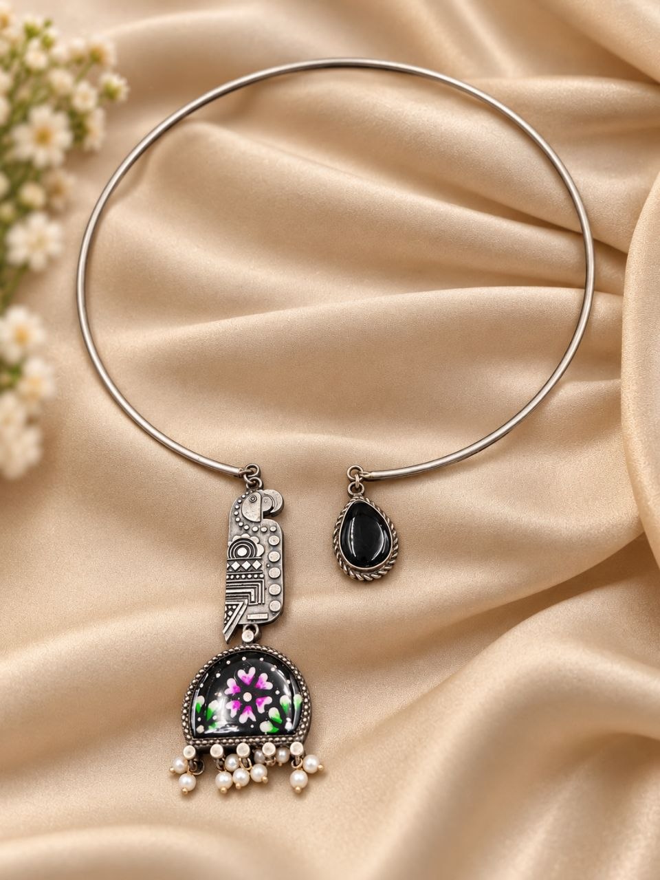 Parrot Hasli Necklace traditional parrot design brass ethnic jewelry