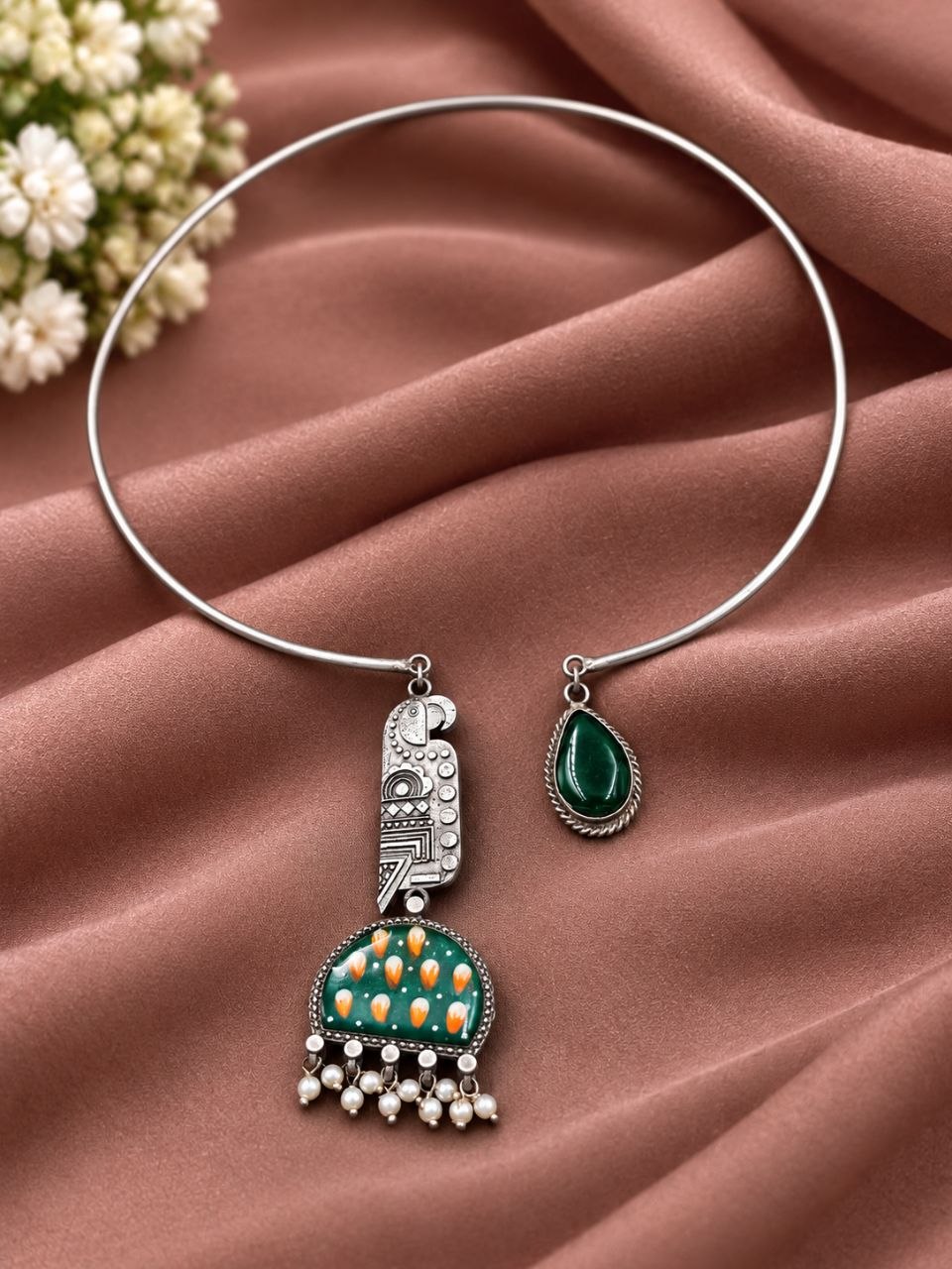 Parrot Hasli Necklace traditional parrot design brass ethnic jewelry