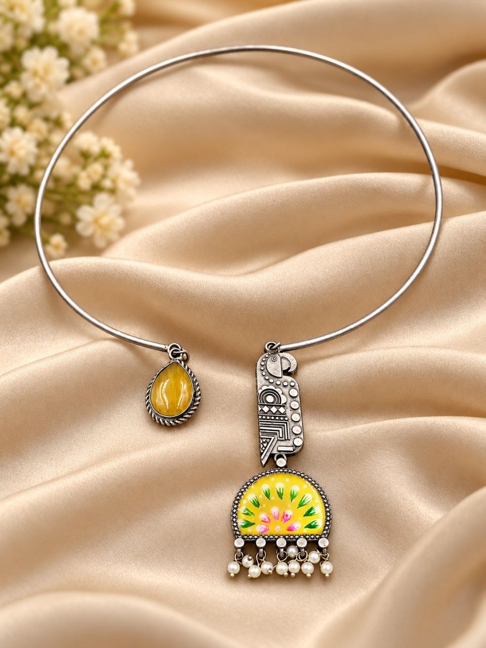 Parrot Hasli Necklace traditional parrot design brass ethnic jewelry