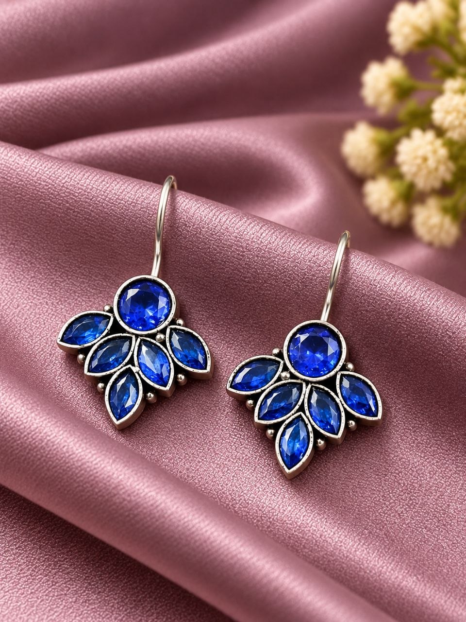 Oxidized Hook Earring traditional brass antique style ethnic jewelry