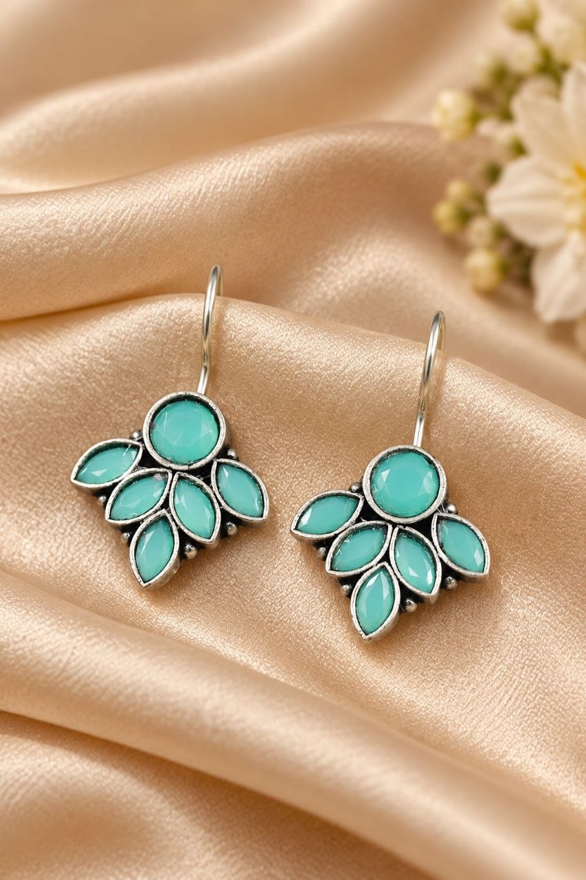 Oxidized Hook Earring traditional brass antique style ethnic jewelry
