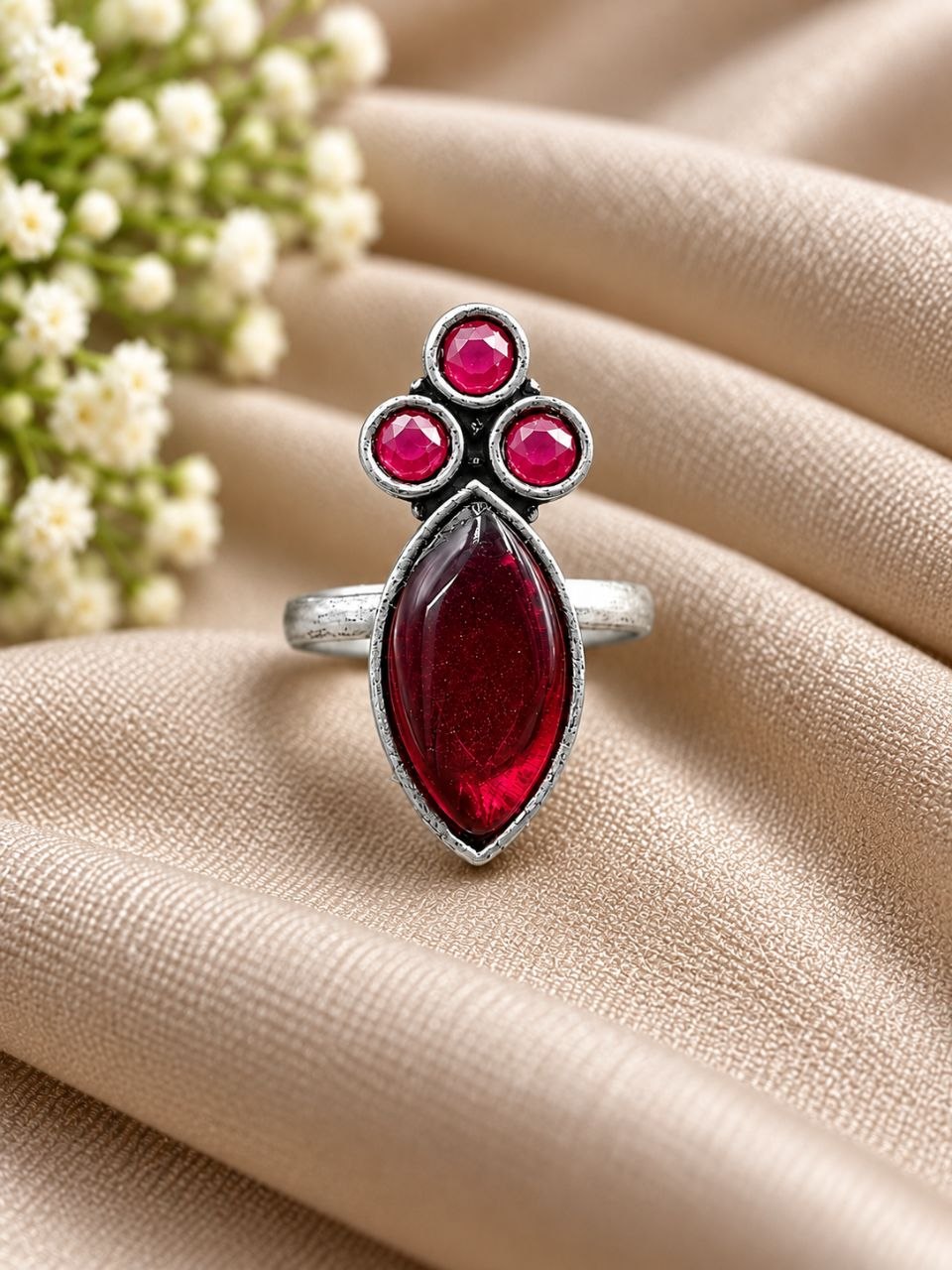 Adjustable Flower Ring elegant floral design premium fashion jewelry for women