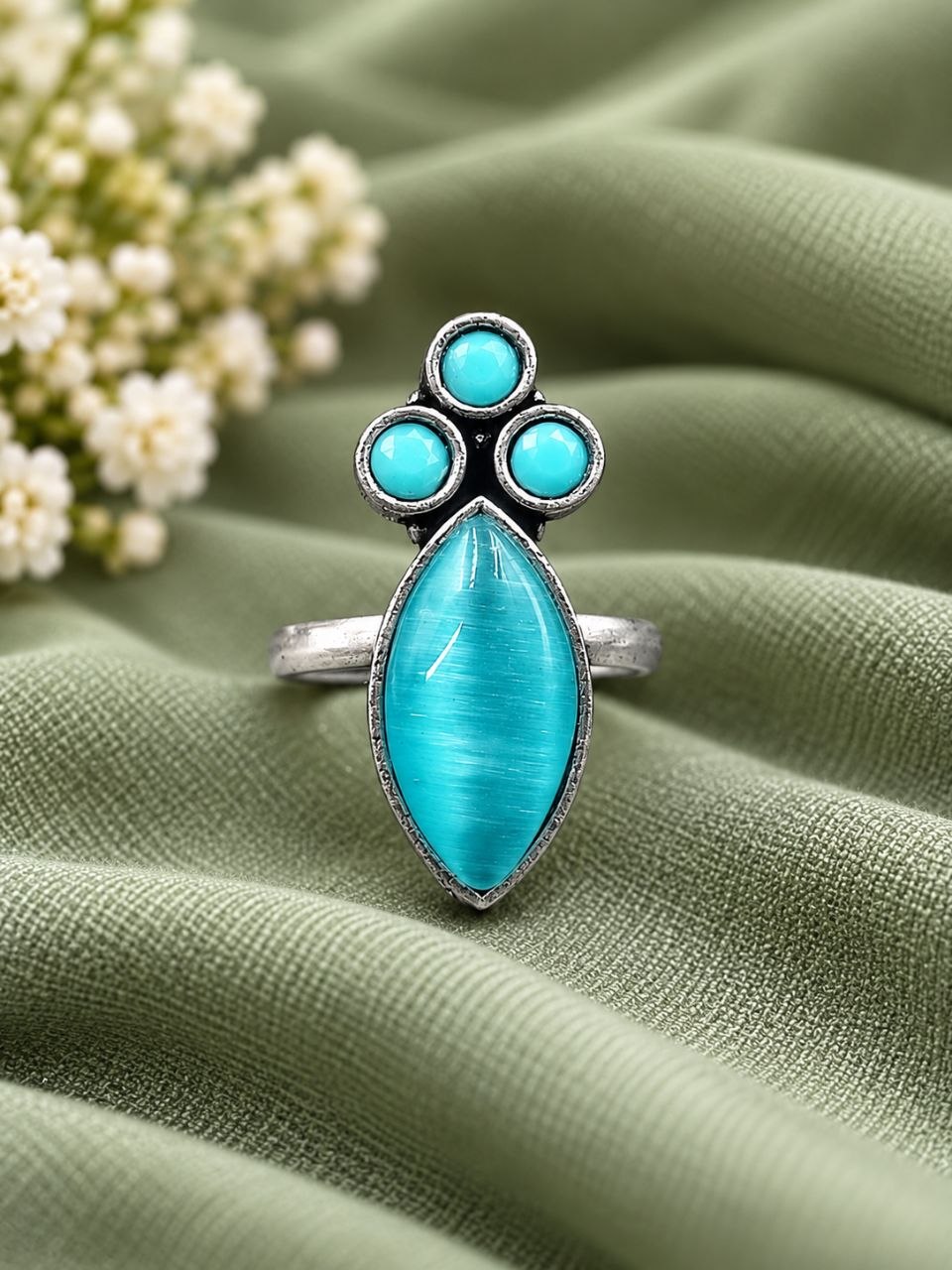Adjustable Flower Ring elegant floral design premium fashion jewelry for women