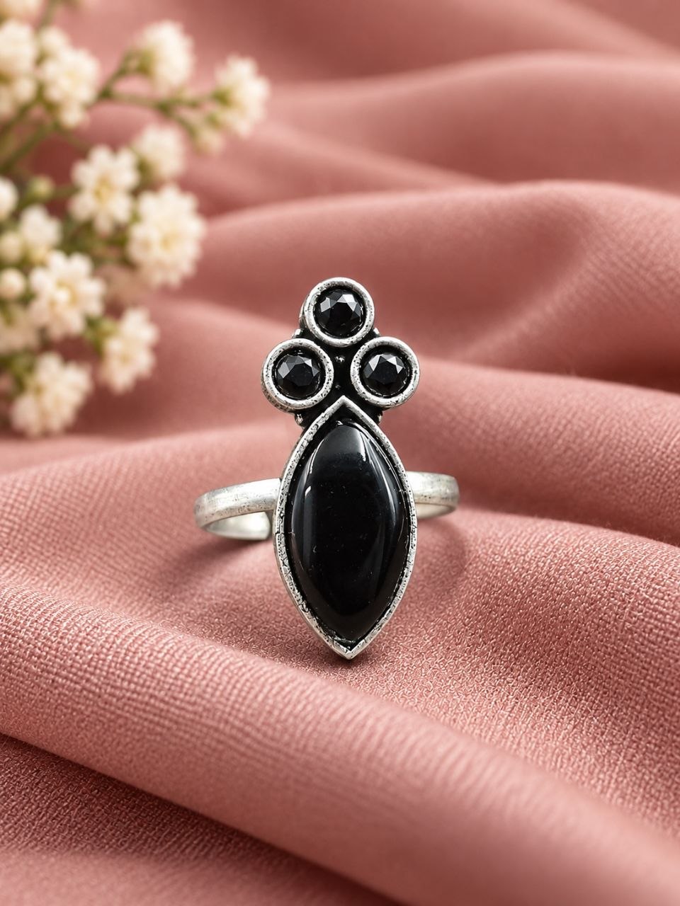 Adjustable Flower Ring elegant floral design premium fashion jewelry for women