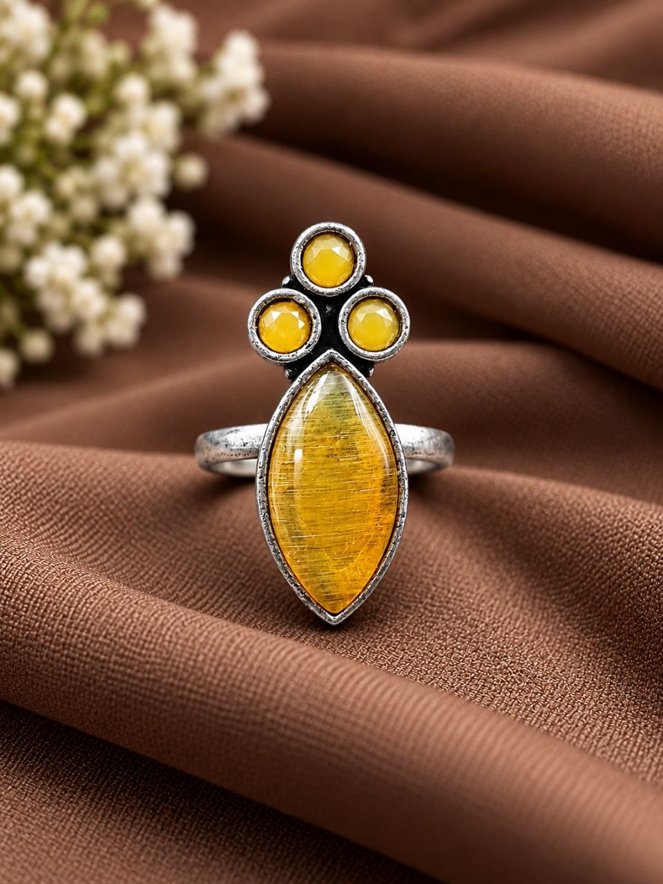 Adjustable Flower Ring elegant floral design premium fashion jewelry for women