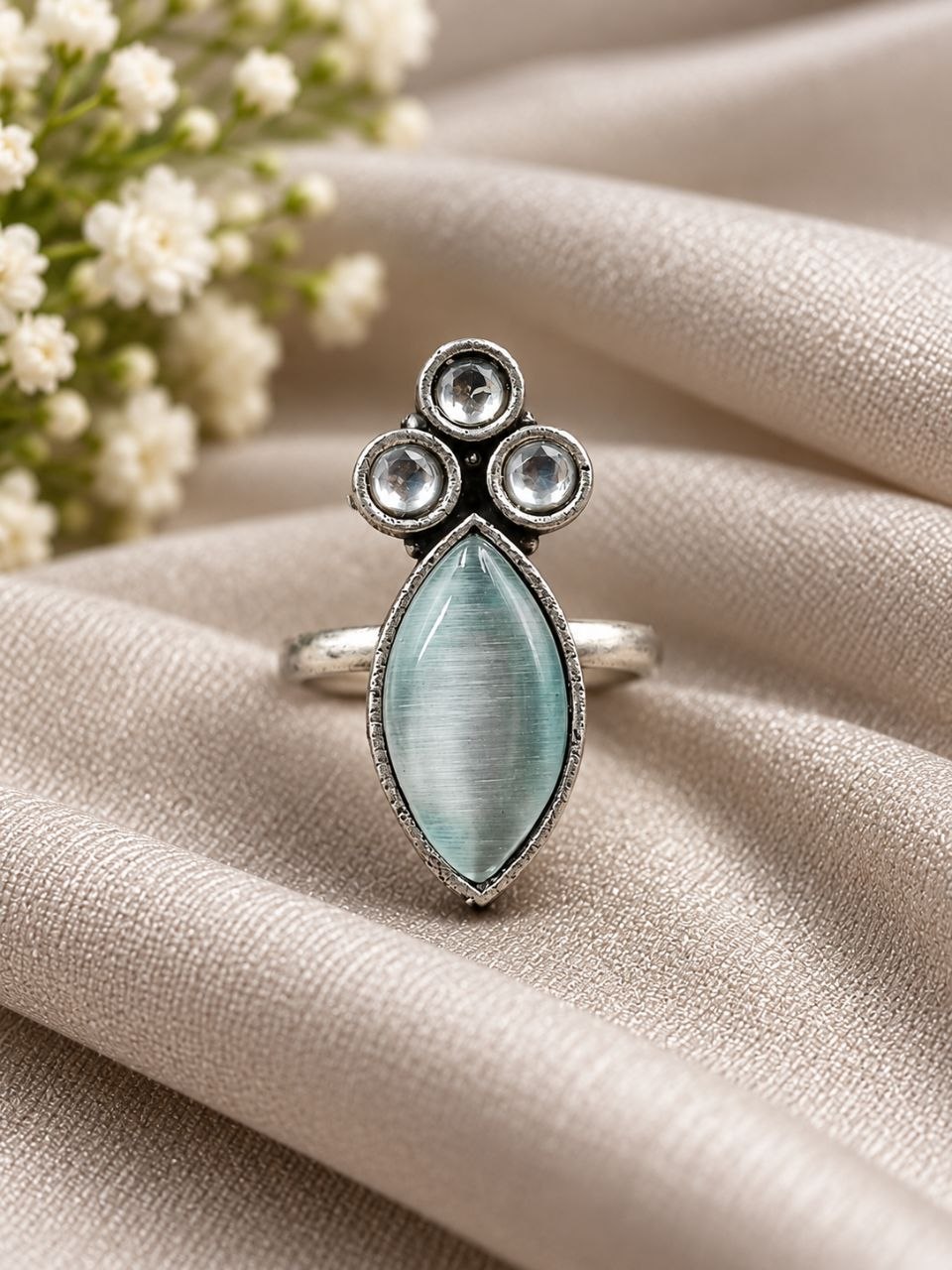 Adjustable Flower Ring elegant floral design premium fashion jewelry for women