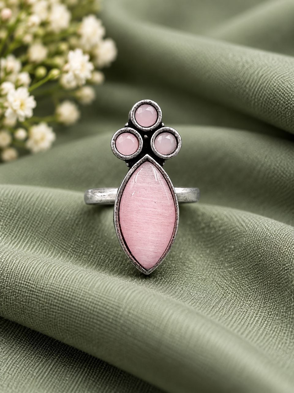 Adjustable Flower Ring elegant floral design premium fashion jewelry for women