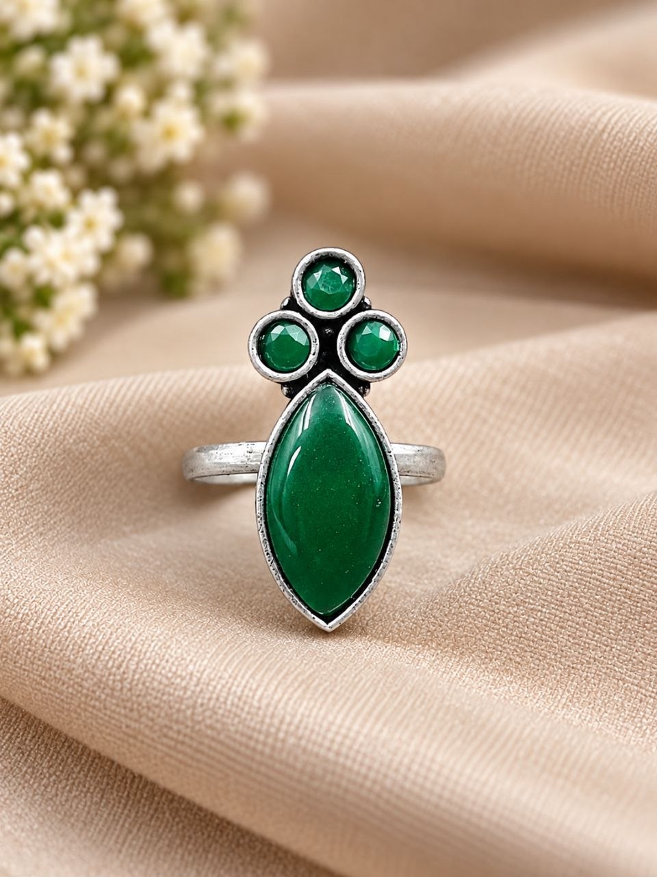 Adjustable Flower Ring elegant floral design premium fashion jewelry for women
